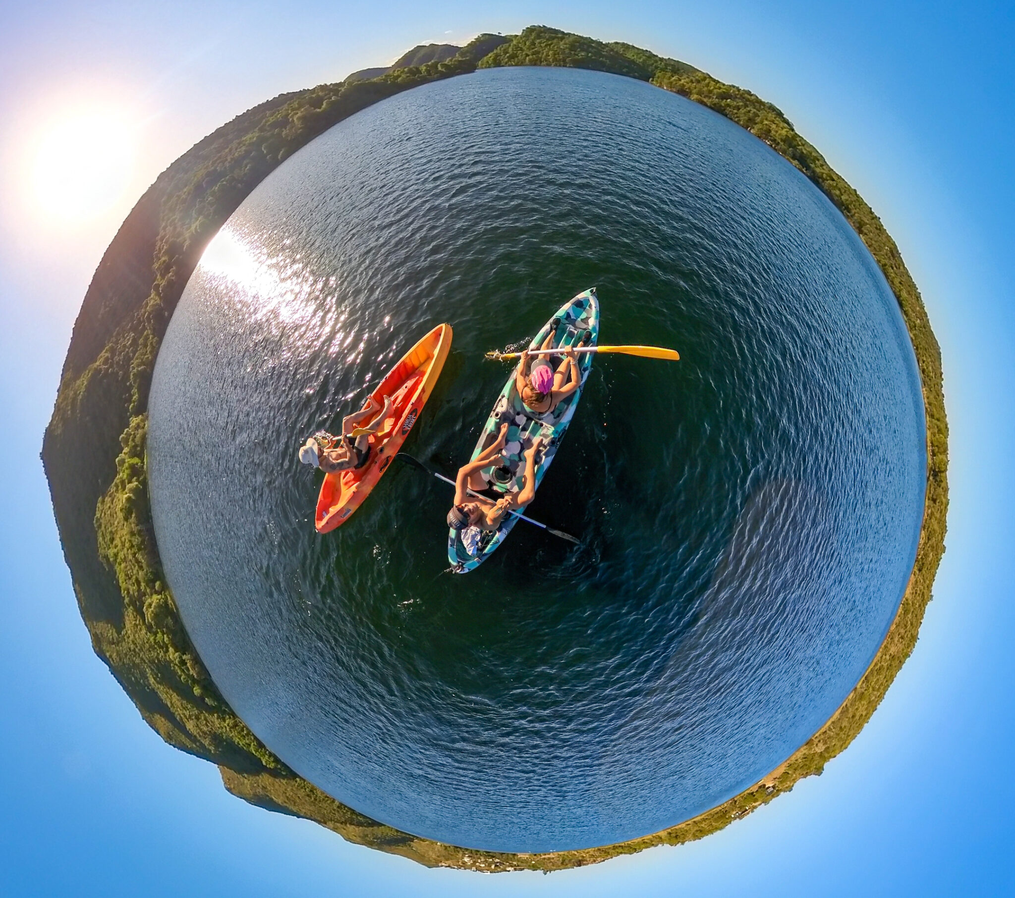 kayak en la laguna de Ibiraquera